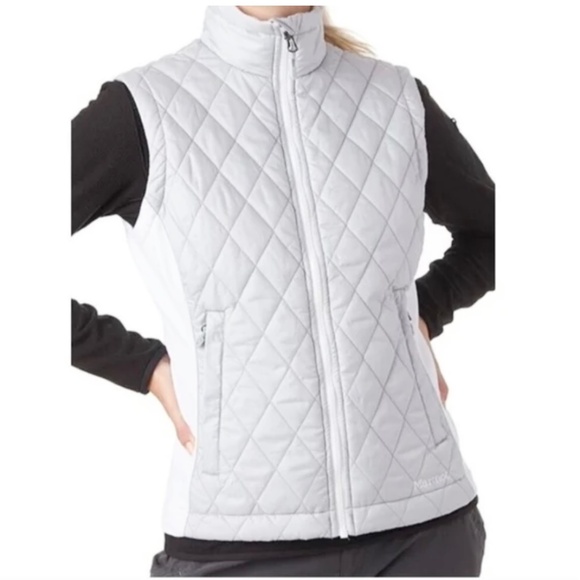 NWT Free Country Ladies Quilted Sherpa Vest Size M Gray - Picture 1 of 11